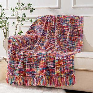 Boho Fall Cozy Throw Blanket